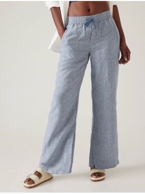 Athleta Linen Retreat Wide Leg Pant